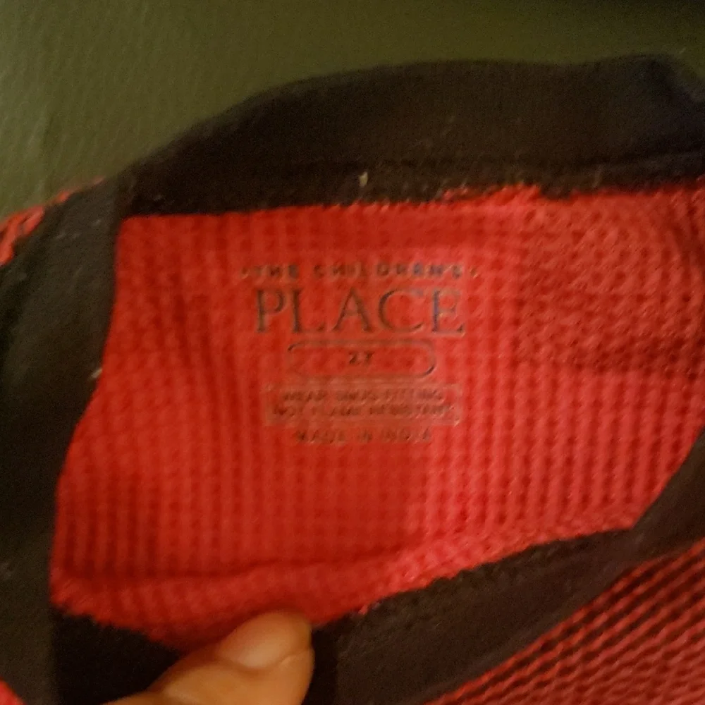 The Children's Place Red & Black Buffalo Plaid Long-Sleeve Pajama Top